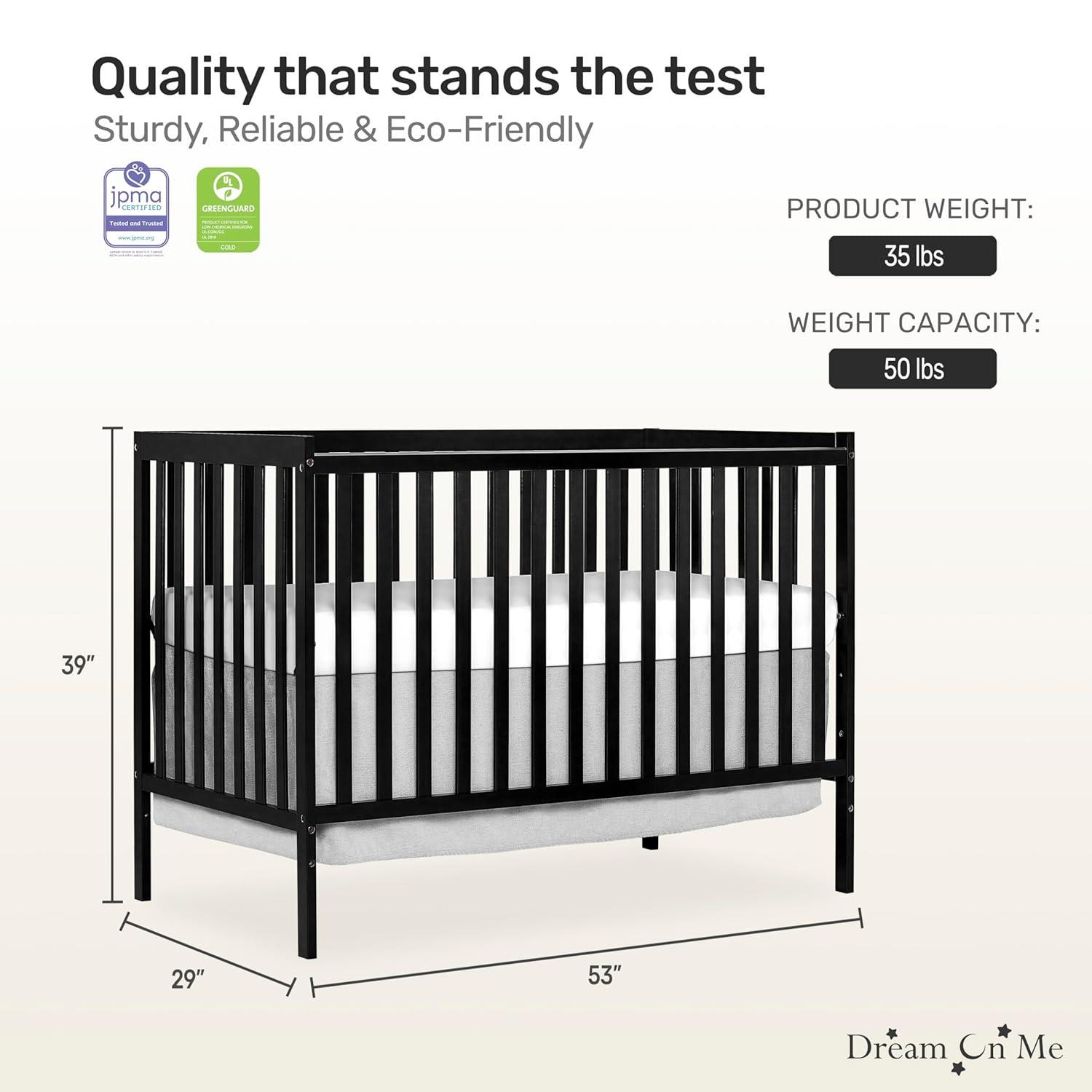 Dream On Me Synergy, 5 in 1 Convertible Crib