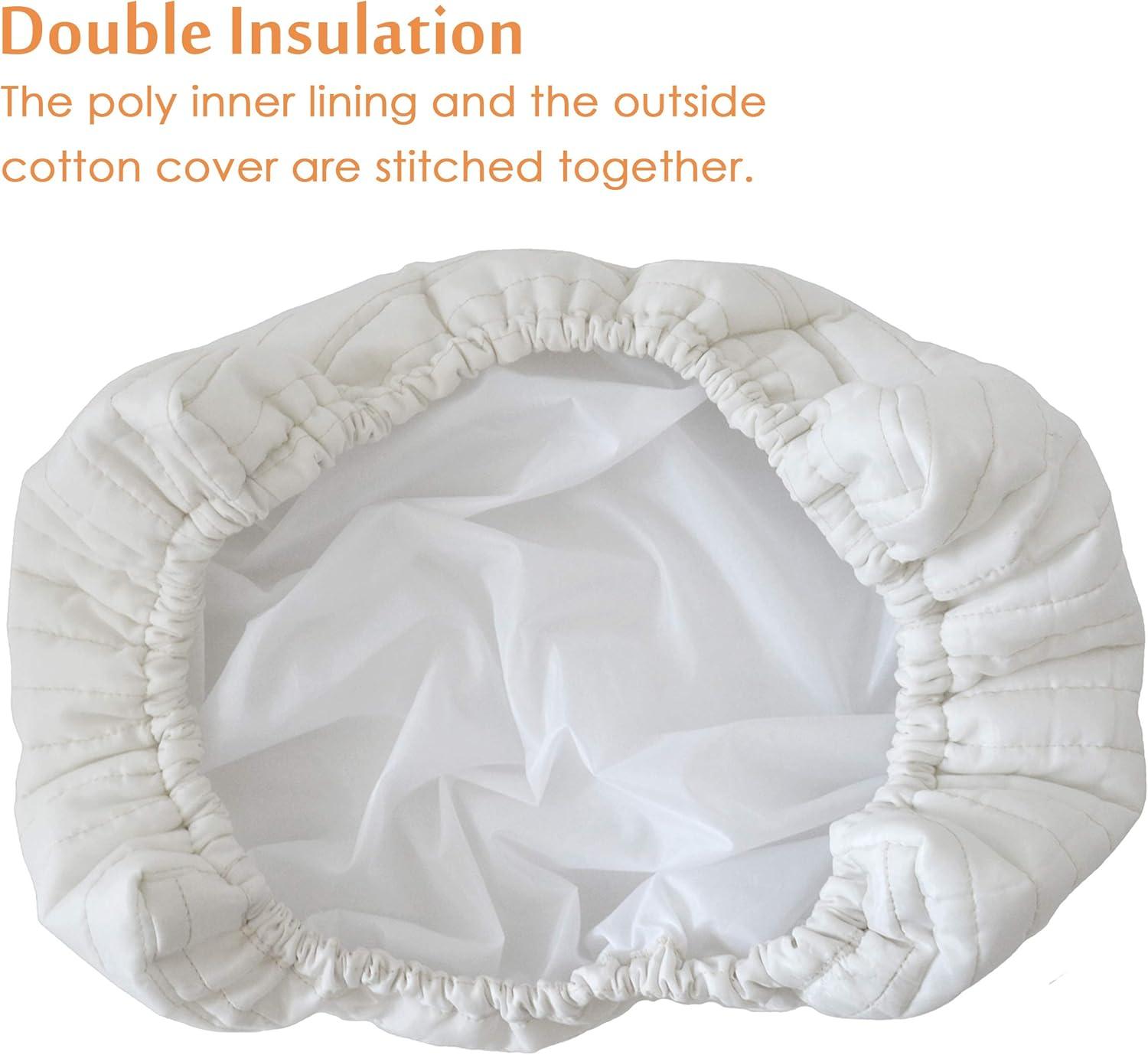 Small White Quilted Indoor Air Conditioner Cover