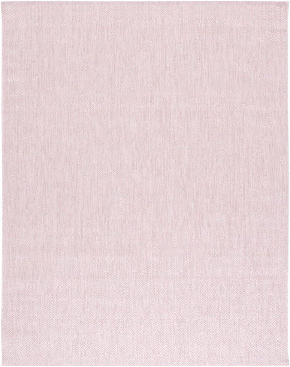 SAFAVIEH Courtyard Mitre Geometric Indoor/Outdoor Area Rug, Soft Pink, 6'7" x 9'6"