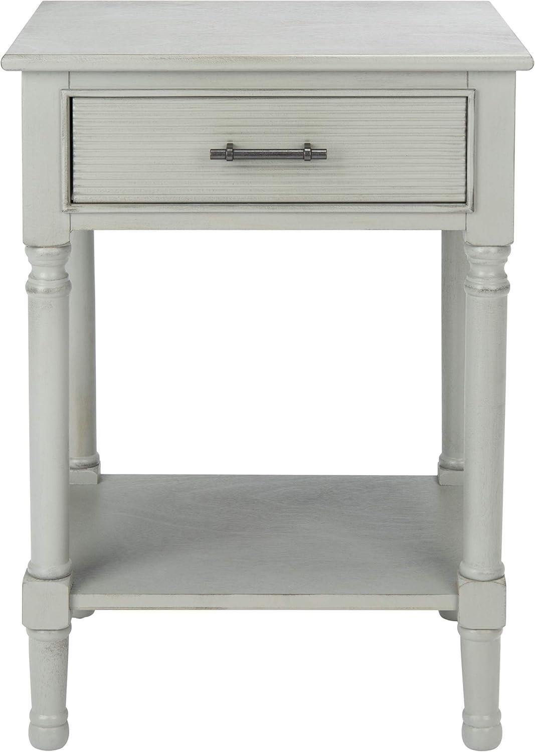 Ryder 1 Drawer Accent Table - Distressed Grey - Safavieh