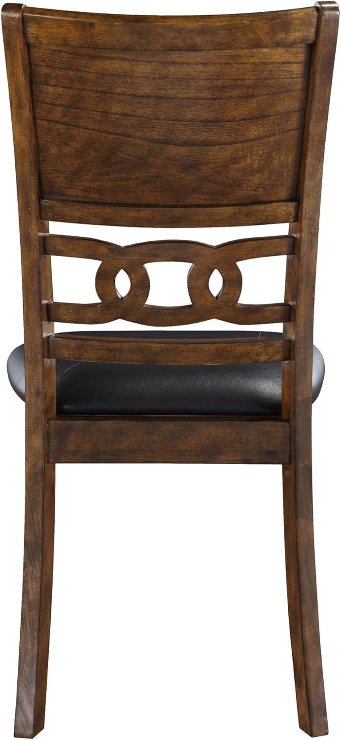 New Classic Furniture, Gia Cherry Wood Dining Chair with Fabric Seat (Set of 4)