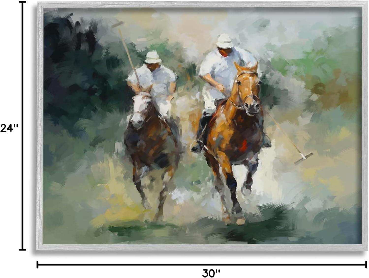 " Polo Players On Horses " by Ziwei Li Painting Print