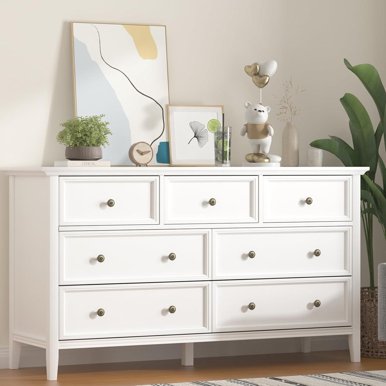 Decopom Modern 7 Drawers Dresser 7 Drawers Cabinet