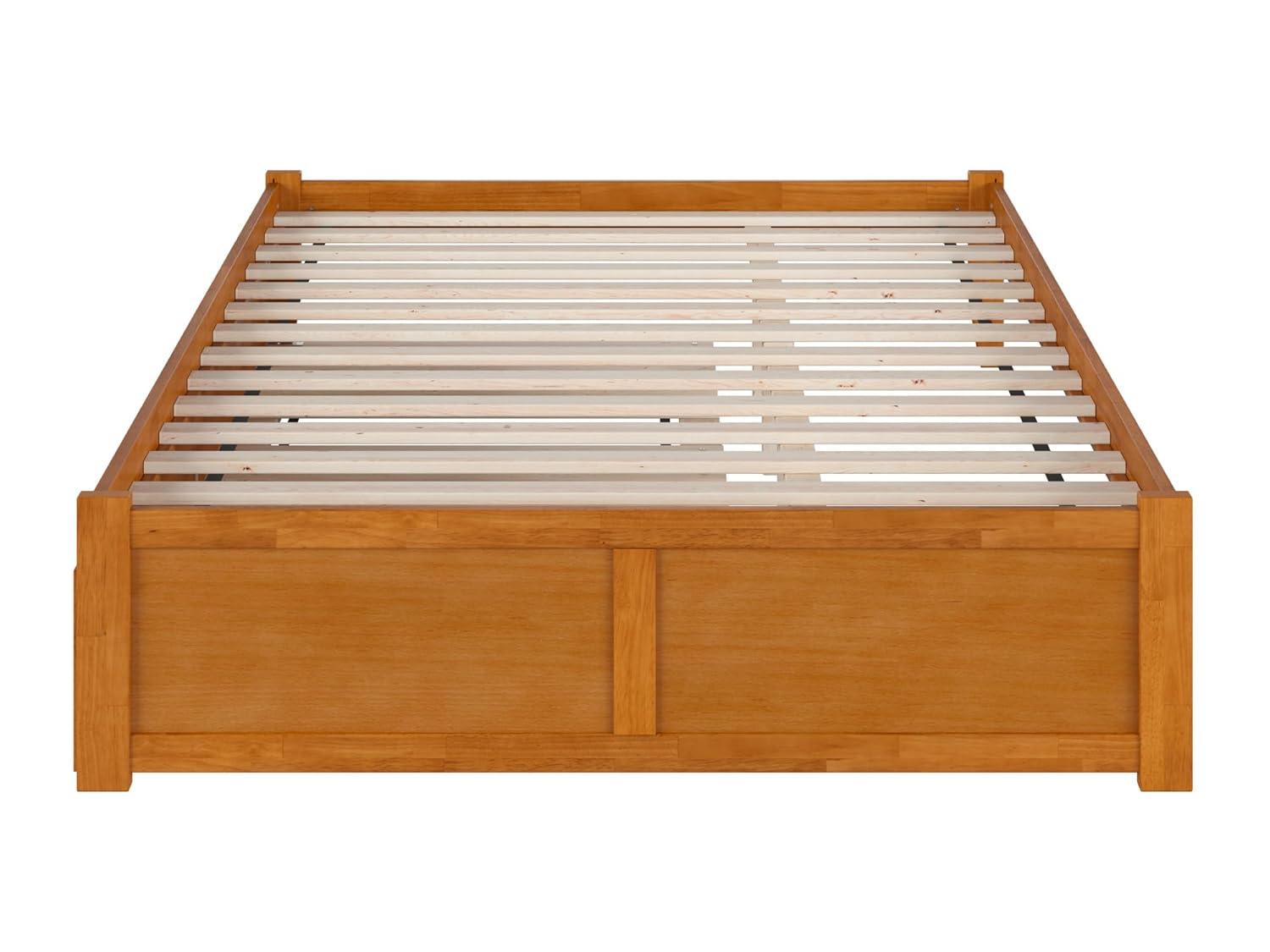 Solid Wood Platform Storage Bed
