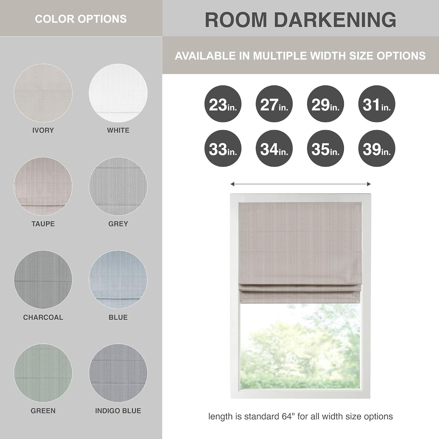 Galen Basketweave Cordless Room Darkening Roman Shade