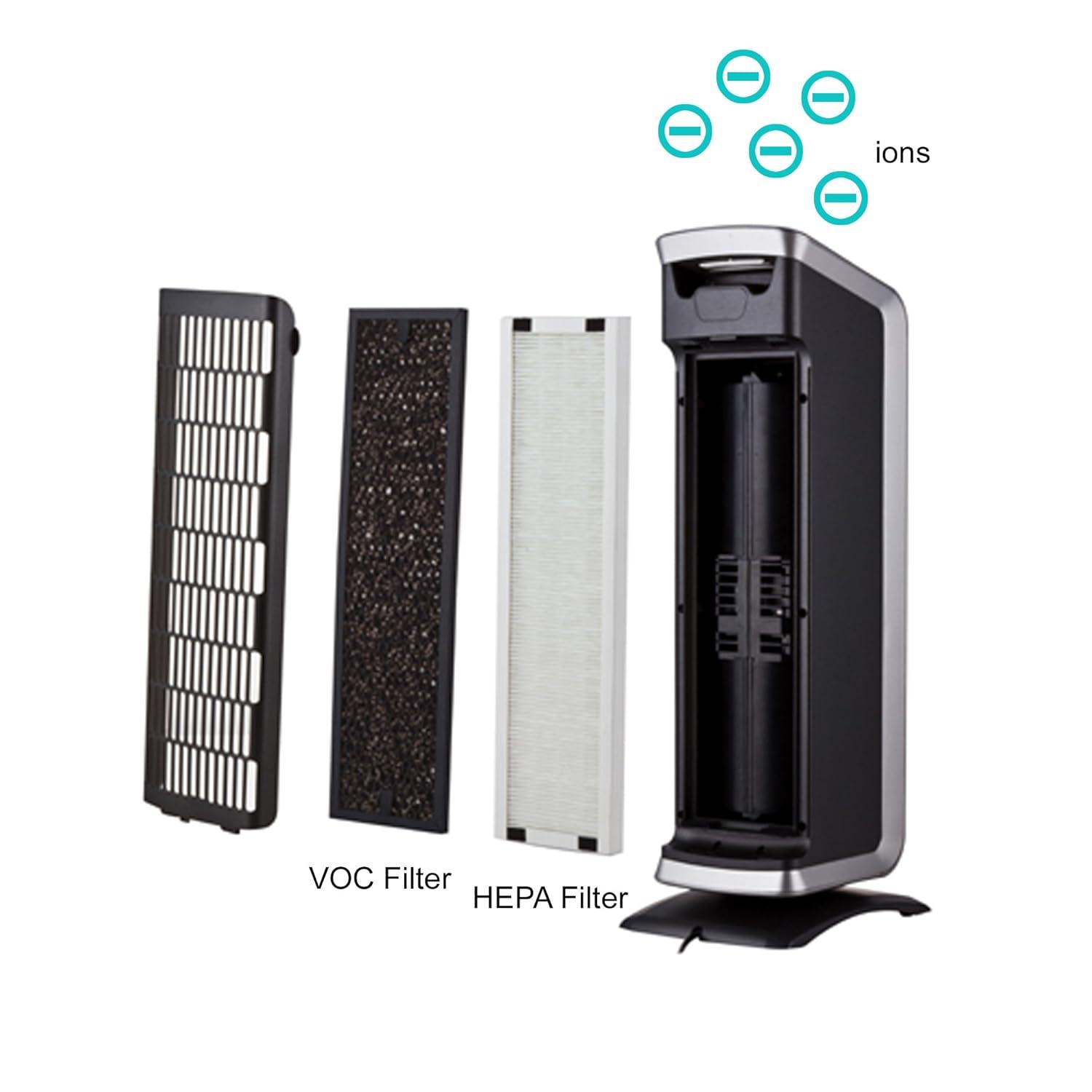 Tower HEPA/VOC Air Cleaner with Ionizer