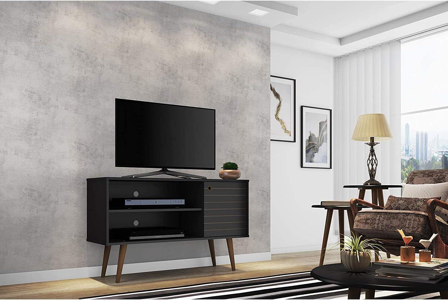 Liberty 42.52" Mid-Century Modern TV Stand with 2 Shelves and 1 Door