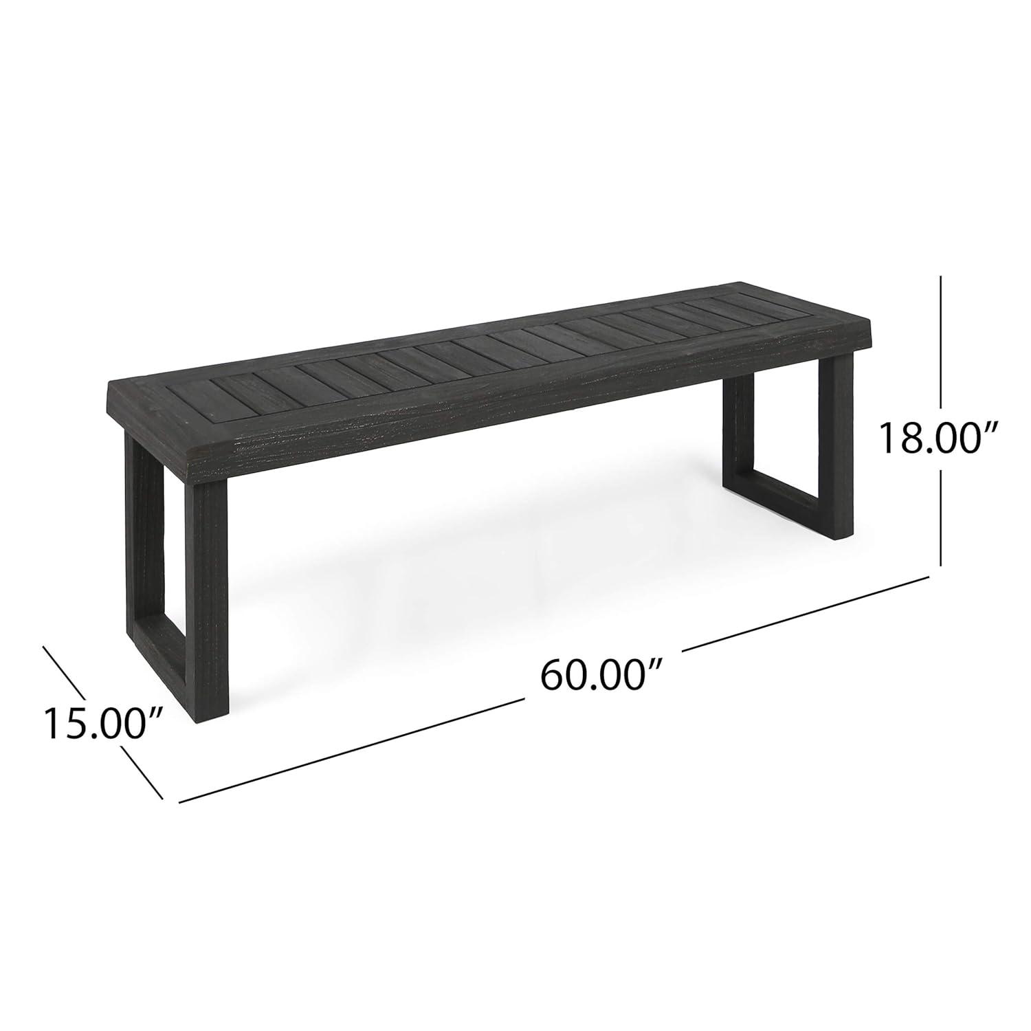 Millwood Pines Egor Acacia Wood Outdoor Bench