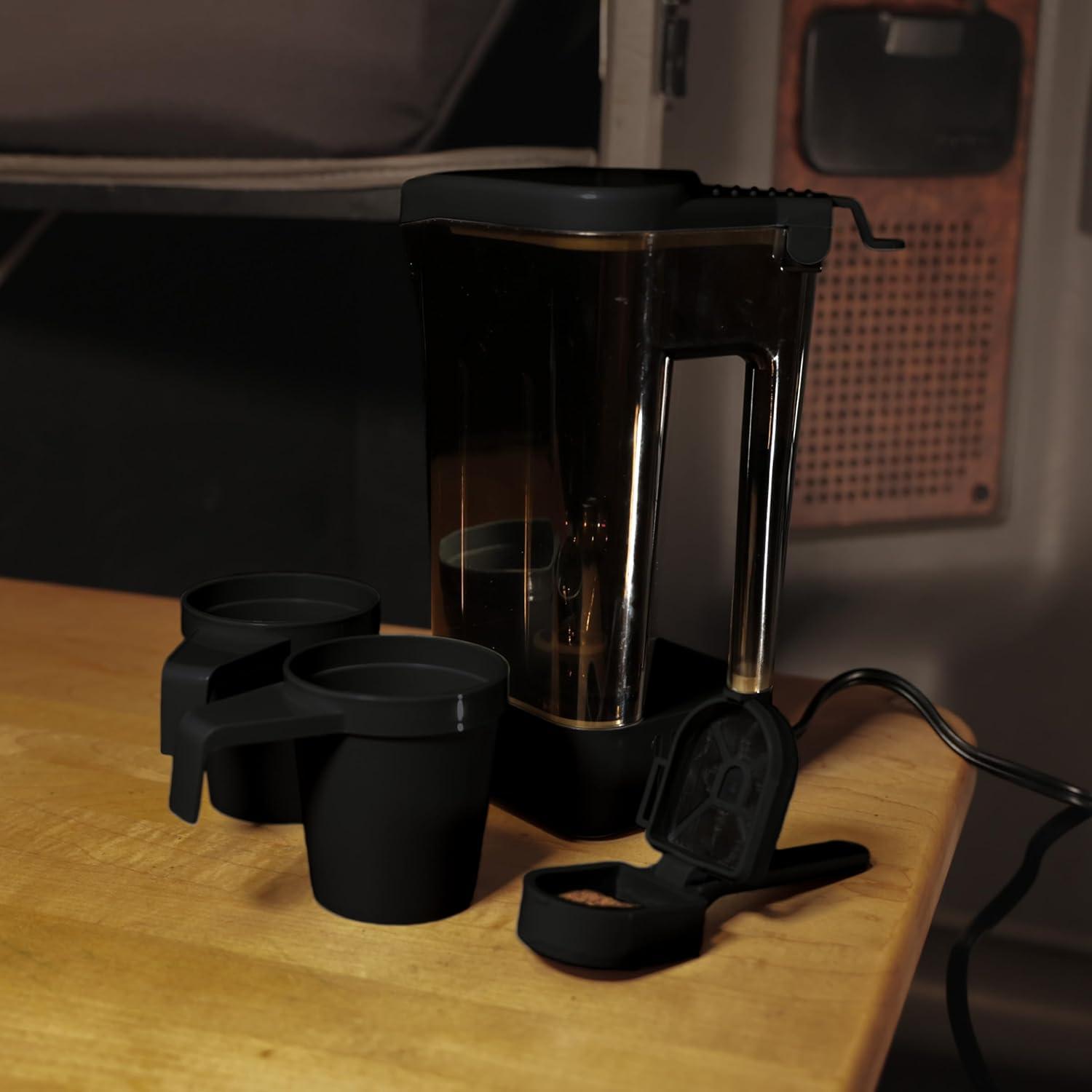 RoadPro 12V 13.5-Ounce Smart Pot II RP5027S - Electric Hot Pot Travel Kettle Tea Portable Water Boiler DC Electric Kettle for Car Truck Van - Clear