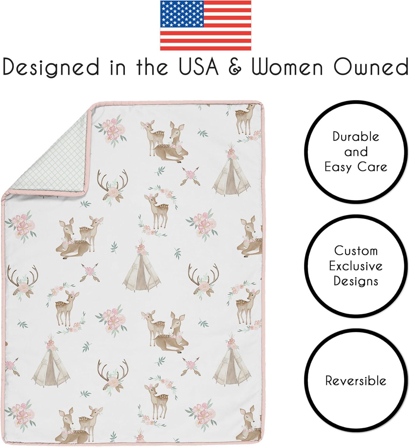 Elephant 4 Piece Crib Bedding Set