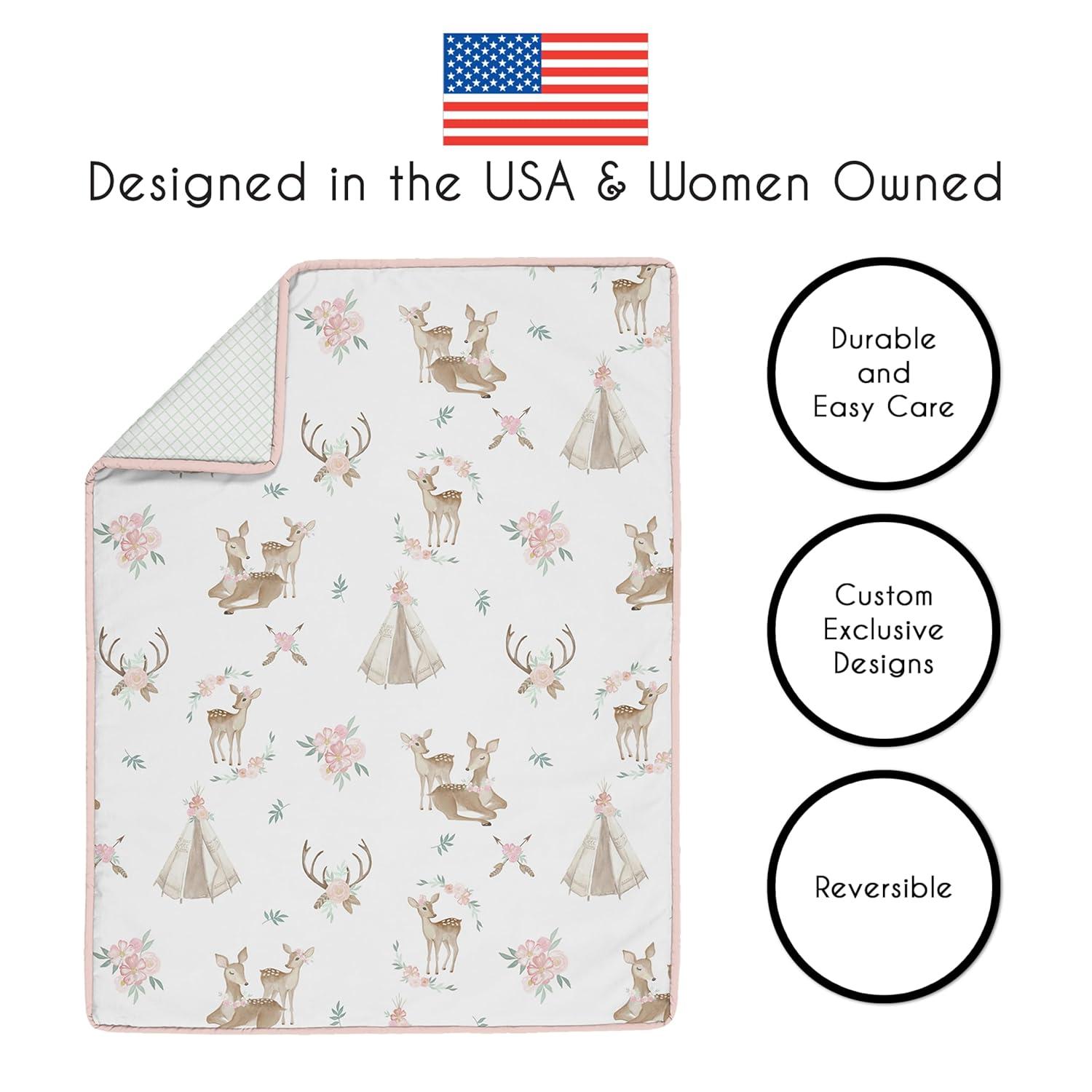Elephant 4 Piece Crib Bedding Set