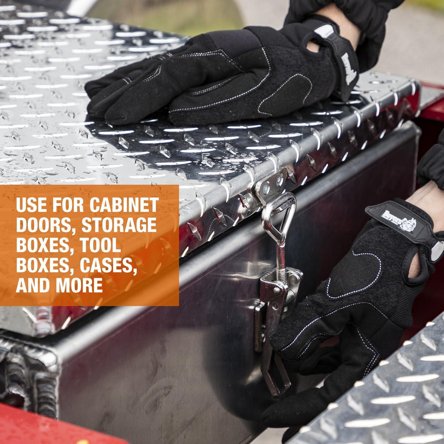 Heavy Duty Stainless Steel Adjustable-Grip Cabinet Draw Latch