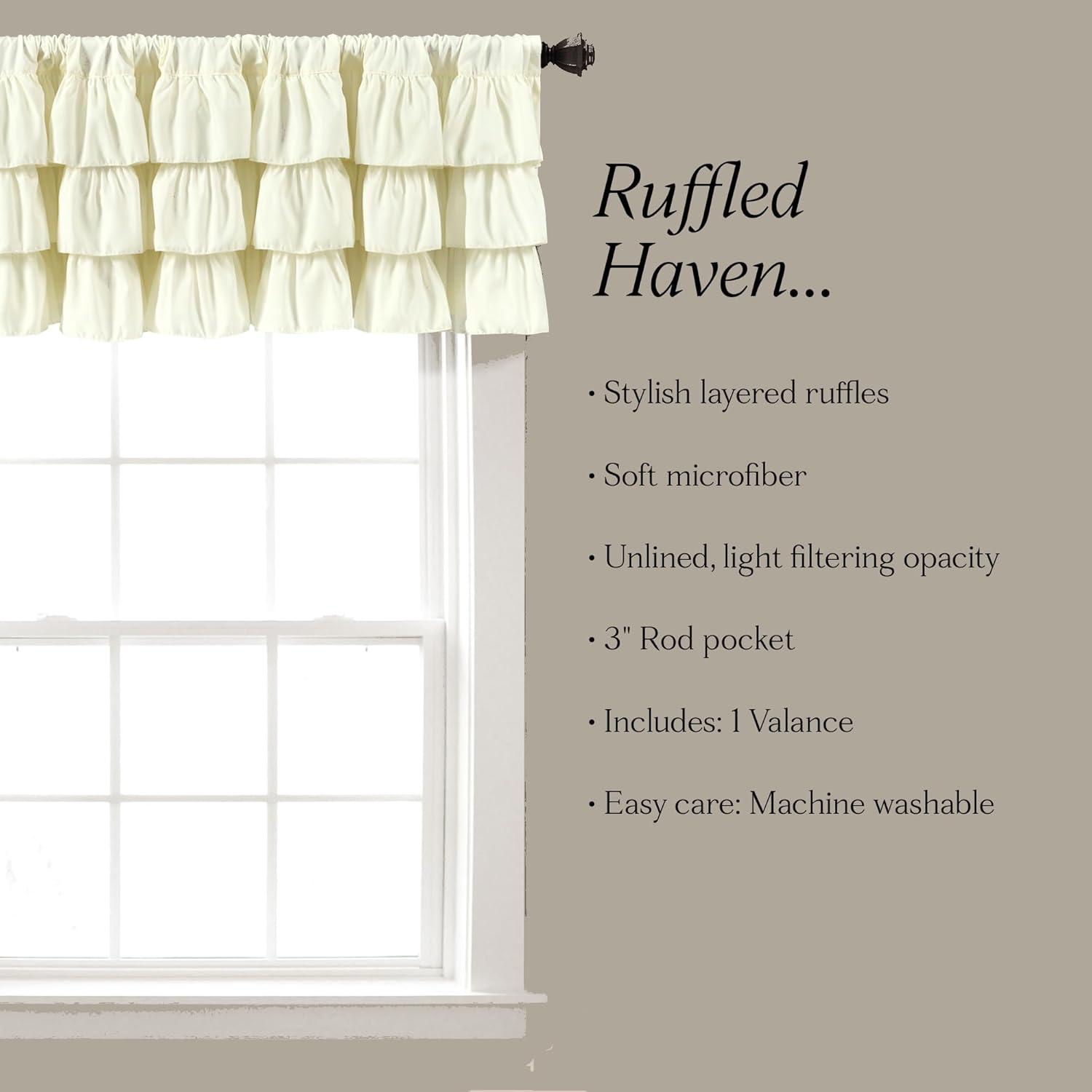 Lush Decor Belle Ruffled 84'' W Window Valance
