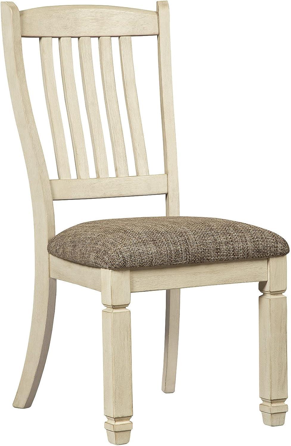 Signature Design By Ashley Bolanburg Upholstered Dining Room Chair, 2 Count, Antique White