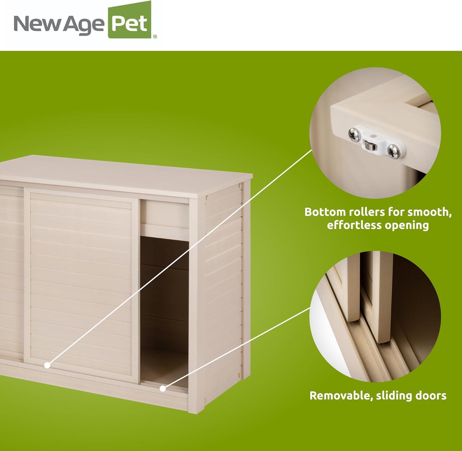 New Age Pet® ECOFLEX® Versa Stand Storage Cabinet for Pets, 36 in. Composite, Non-Toxic, Easy Assembly, Ideal for Extra Bedding, Food, Toys, Accessories Storage