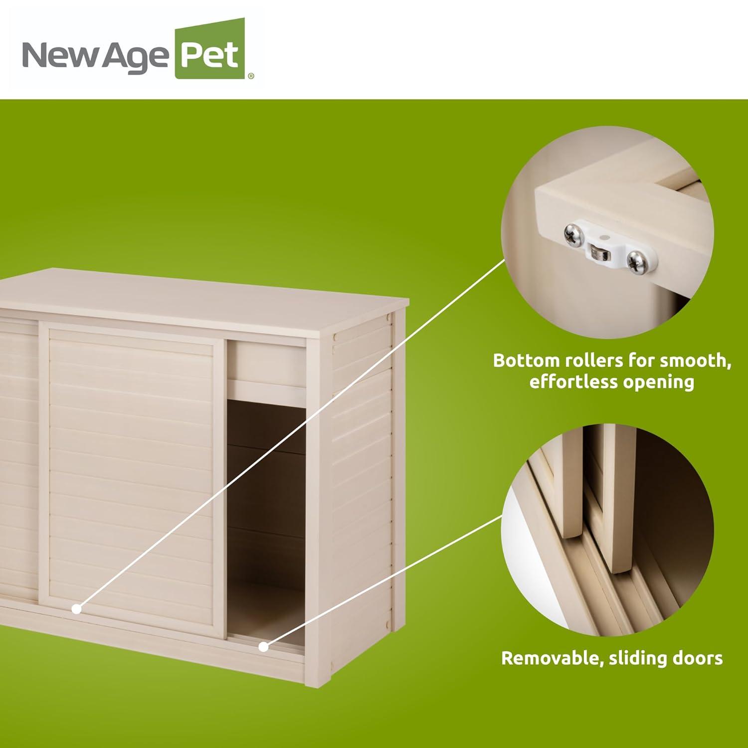 New Age Pet® ECOFLEX® Versa Stand Storage Cabinet for Pets, 36 in. Composite, Non-Toxic, Easy Assembly, Ideal for Extra Bedding, Food, Toys, Accessories Storage