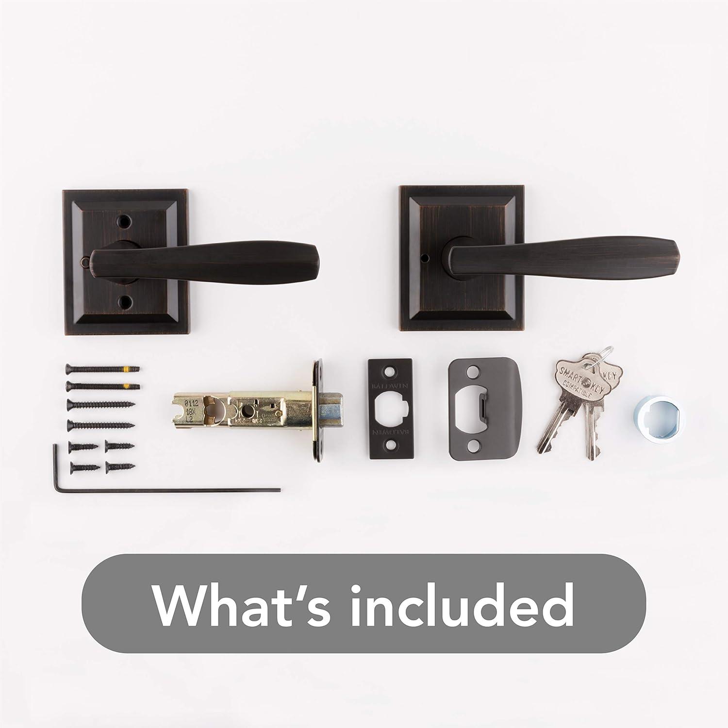 Baldwin Torrey Low Profile Rose Bed/Bath Lever in VB