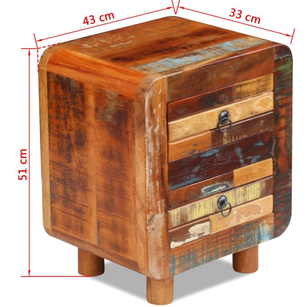 Night Cabinet Solid Reclaimed Wood 16.9"x13"x20"