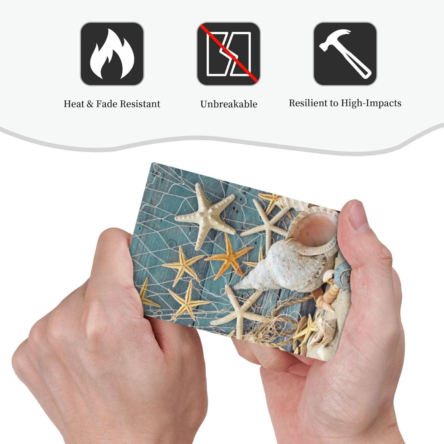 Sunyuer Sea Starfish Beach Decorative Wall Plate, 1 Gang Single Blank Outlet Cover Decorative Switch Plate for Kitchen Bathroom Bedroom, 4.5x2.76 Inch