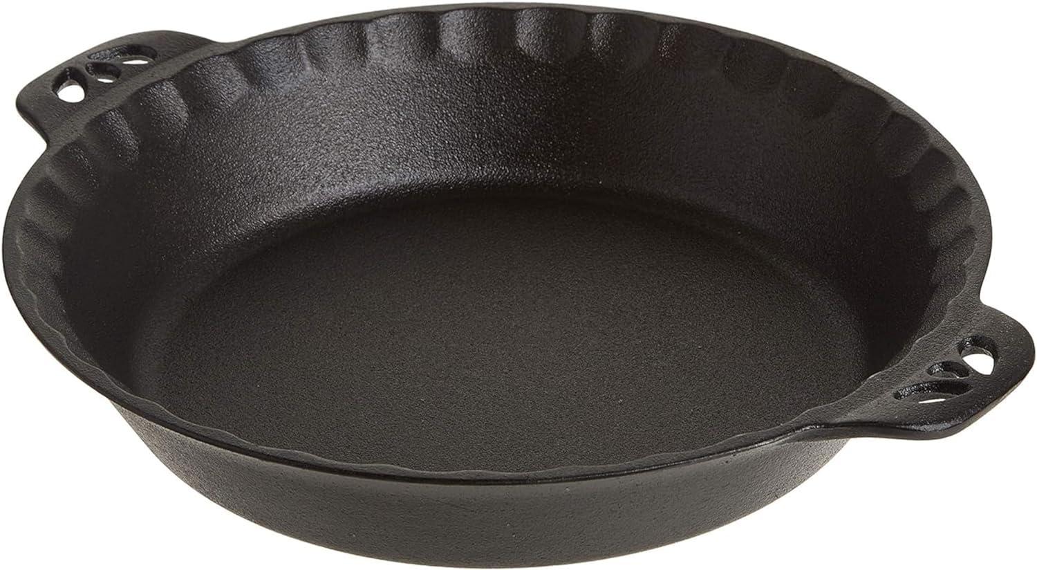 Camp Chef Cast Iron Pie Pan - True-Seasoned Cast Iron Pie Dish for Cooking & Camping Accessories - 10"