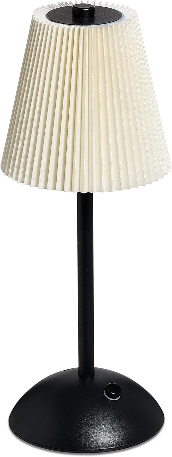 Camden Reed Table Lamp, Desk lamp, 3 Different Lighting Modes, Modern Minimal Design for Dinner/Coffee Table/Restaurant/Bedroom, Bell Black