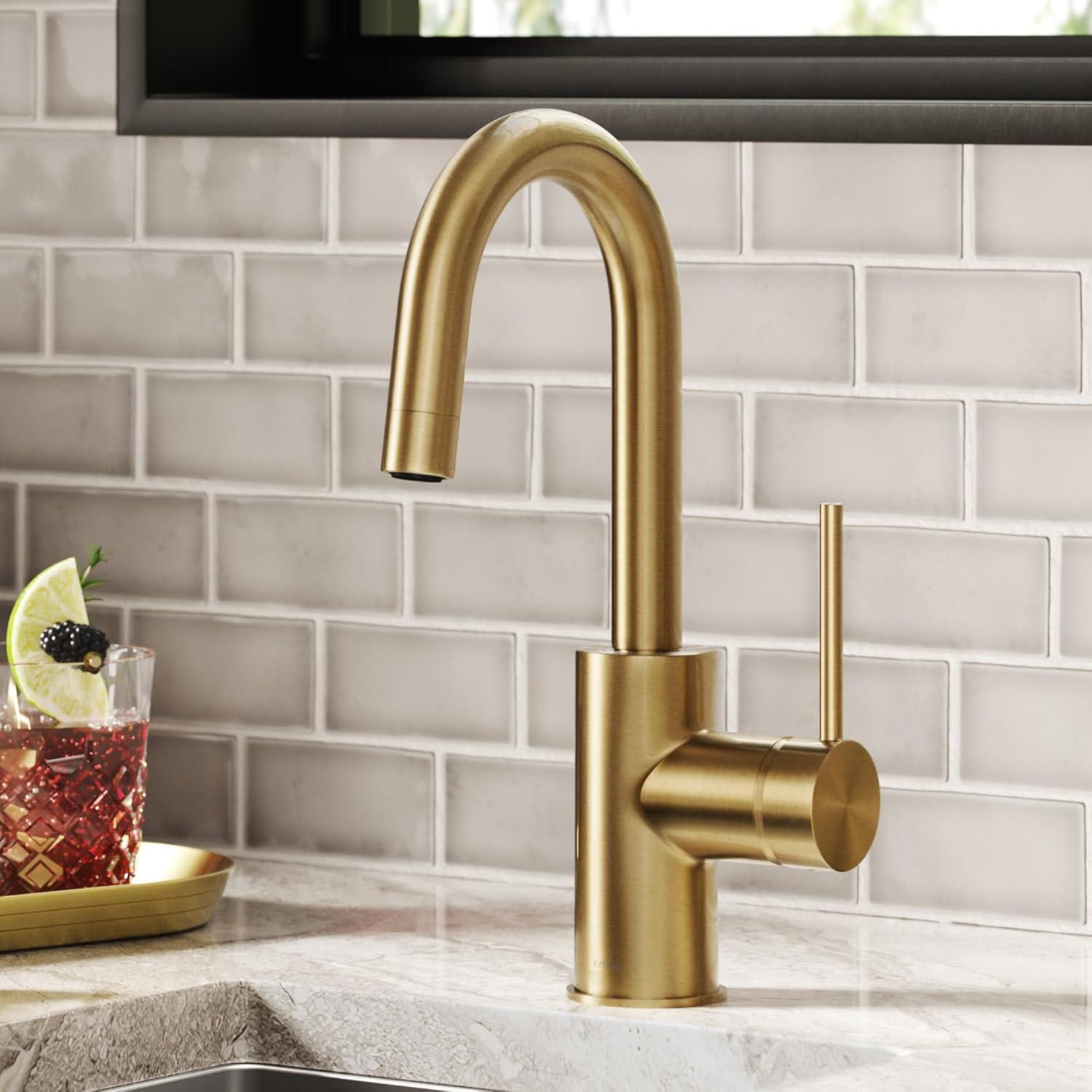 Kraus Oletto™ Single Handle Kitchen Bar Faucet KPF-2600SFACB