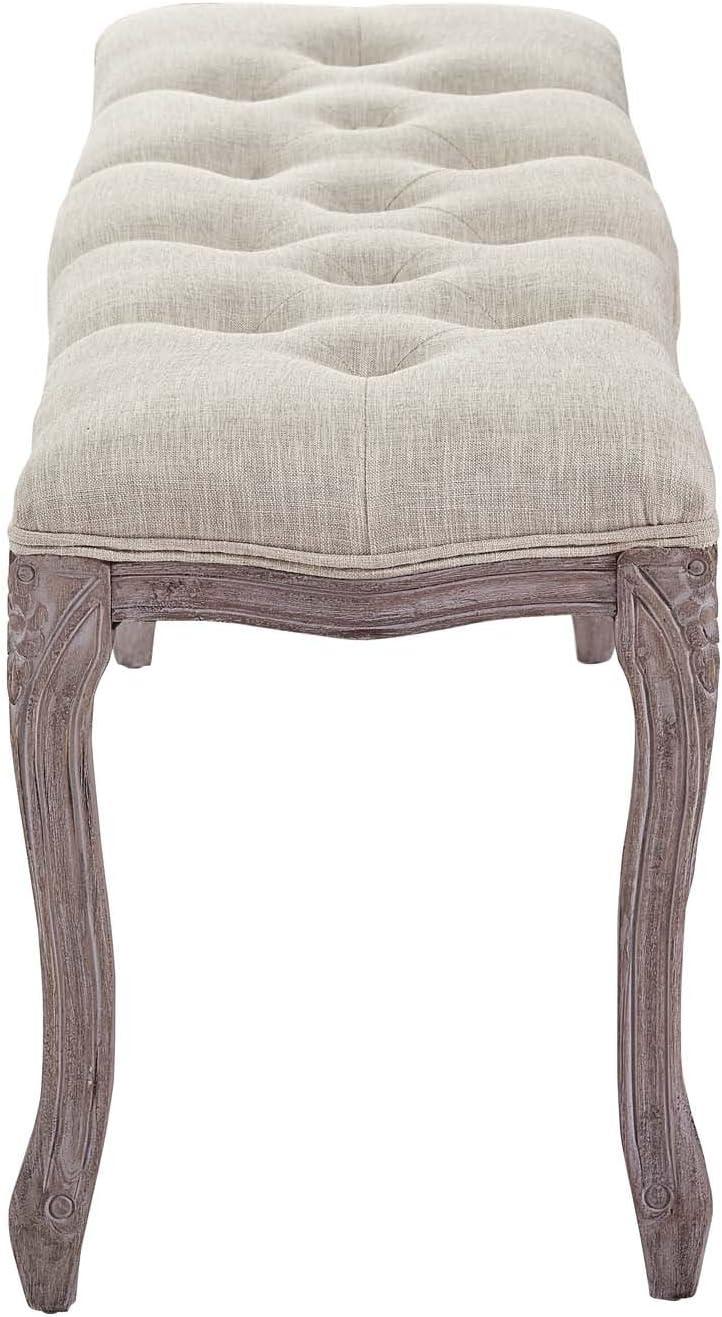 Modway Regal Vintage French Upholstered Fabric Bench