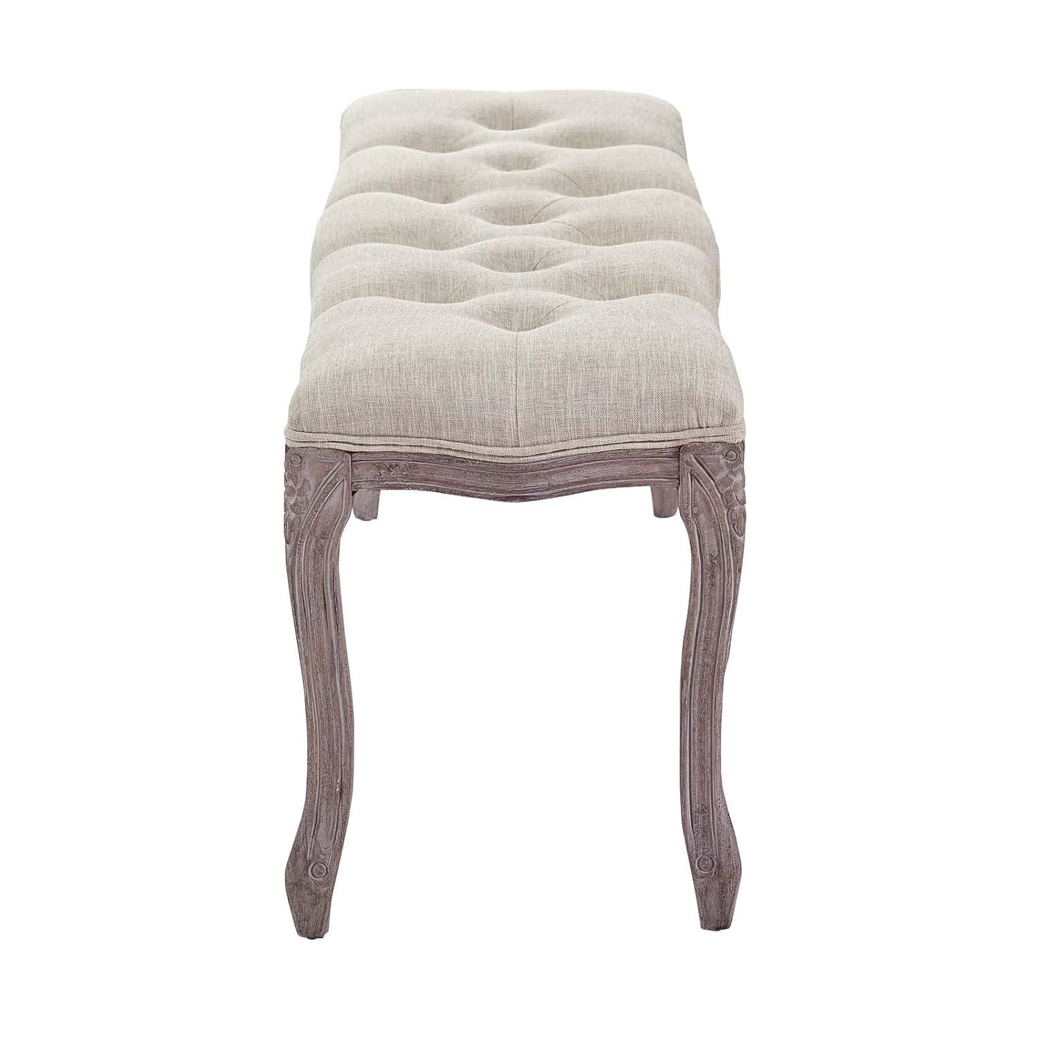 Modway Regal Vintage French Upholstered Fabric Bench