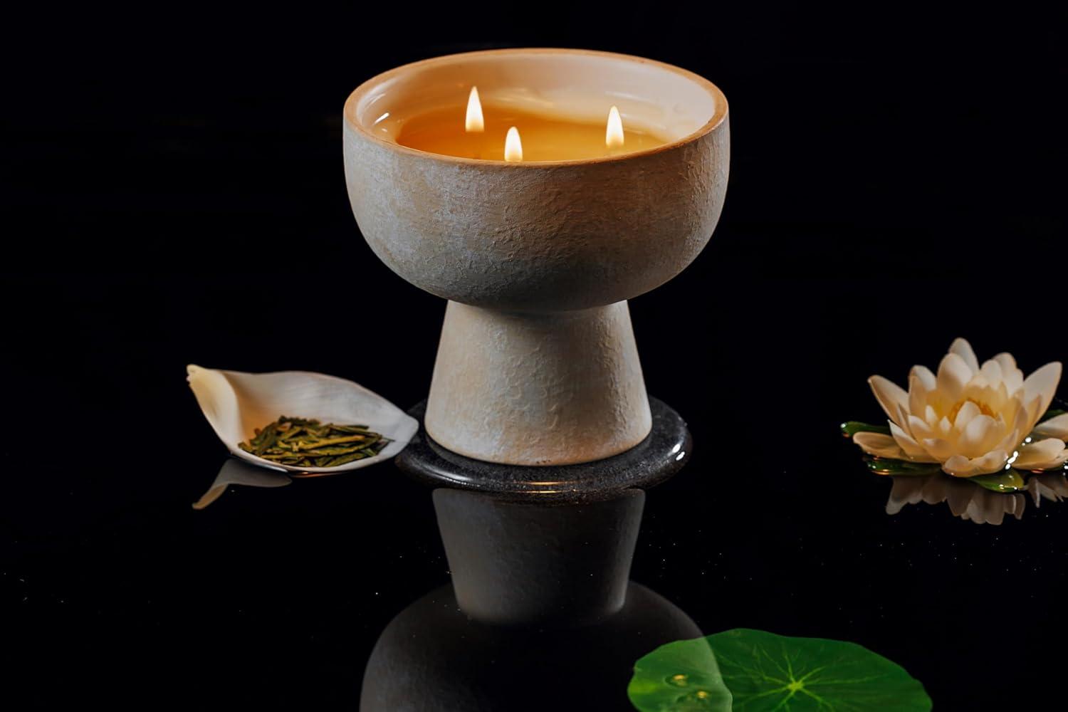 Medium White Ceramic Soy Wax Tealight Candle