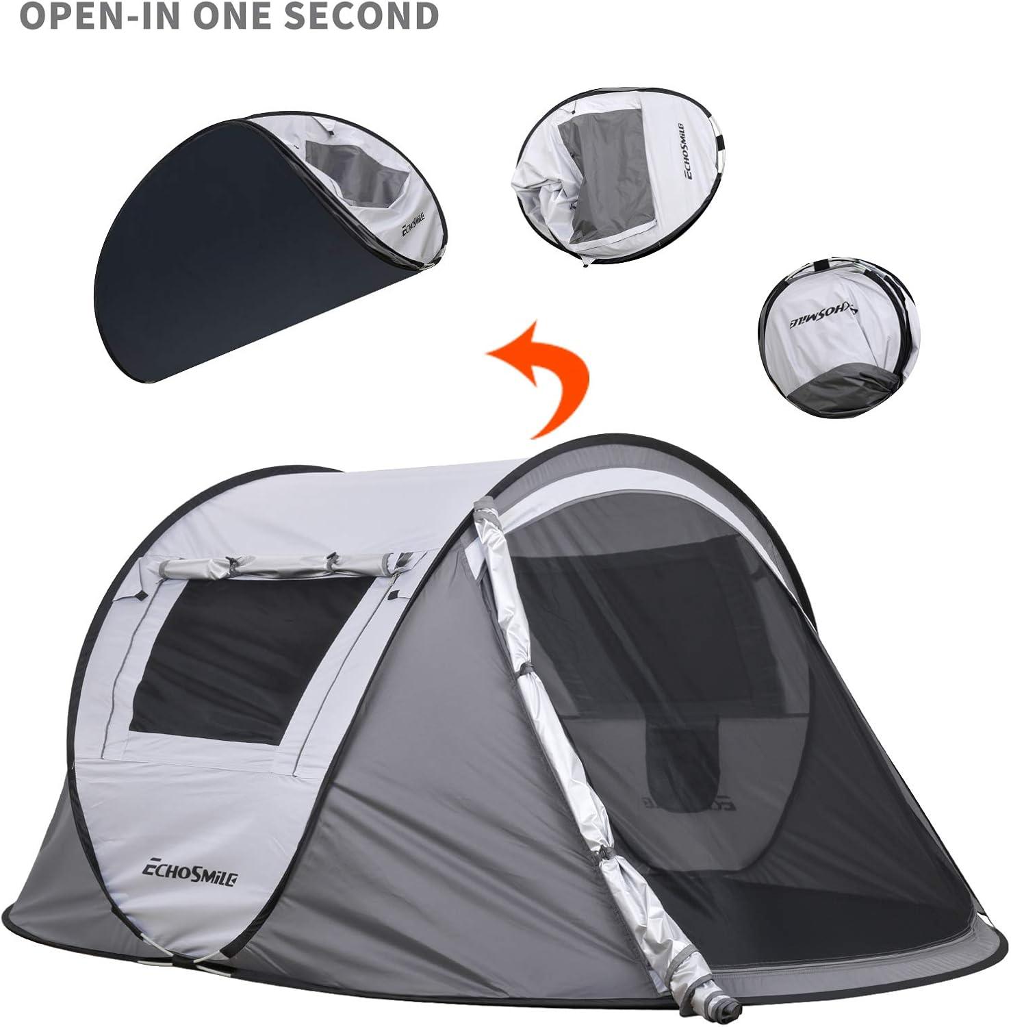 Terrui 2 Person White And Gray Pop Up Tent TER-LTT245WG