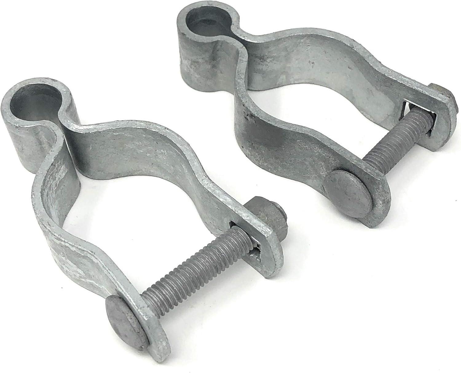 Pressed Steel Chain Link Fence Frame Hinge w/Bolt - (2 Sets Pack) (1-5/8")