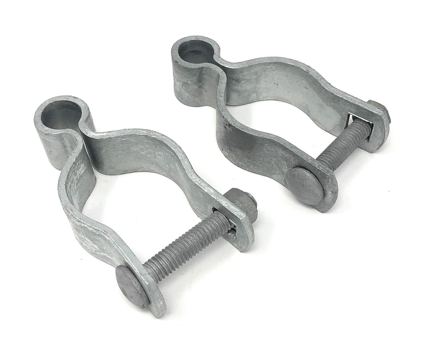 Pressed Steel Chain Link Fence Frame Hinge w/Bolt - (2 Sets Pack) (1-5/8")