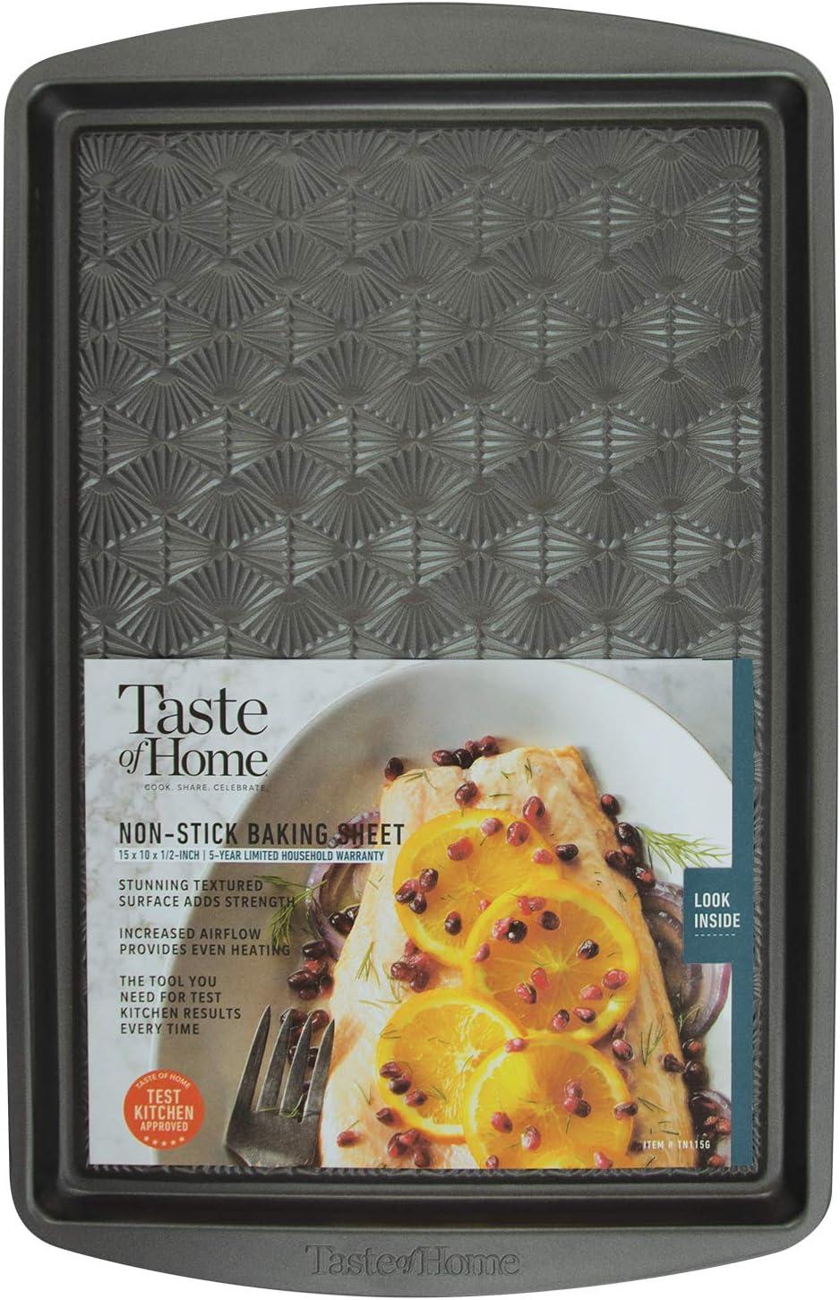 Taste of Home 2-Piece Non-Stick Metal Baking Sheet Set 15x10 and 17x11