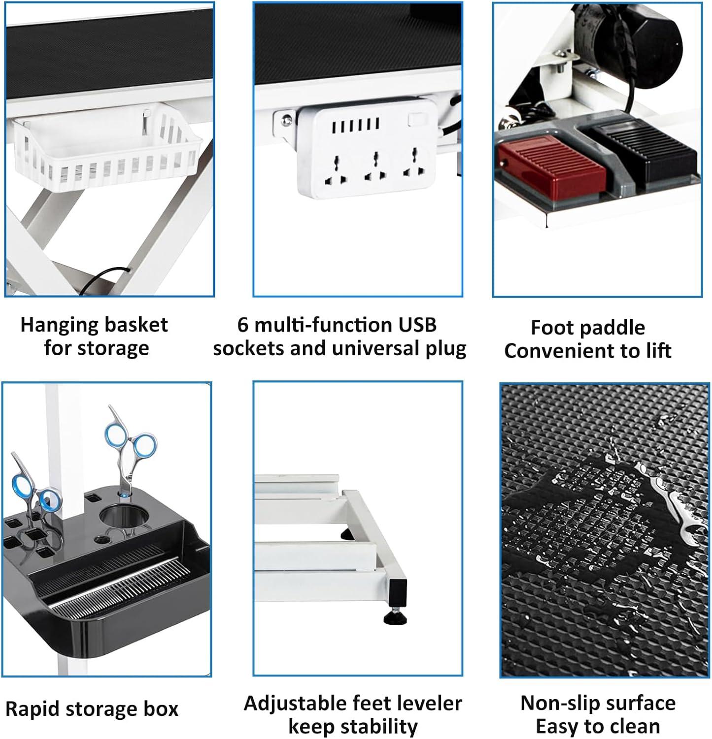 babevy 50'' Electric Dog Grooming Table, Heavy Duty, Height Adjustable Pet Grooming Table | Wayfair