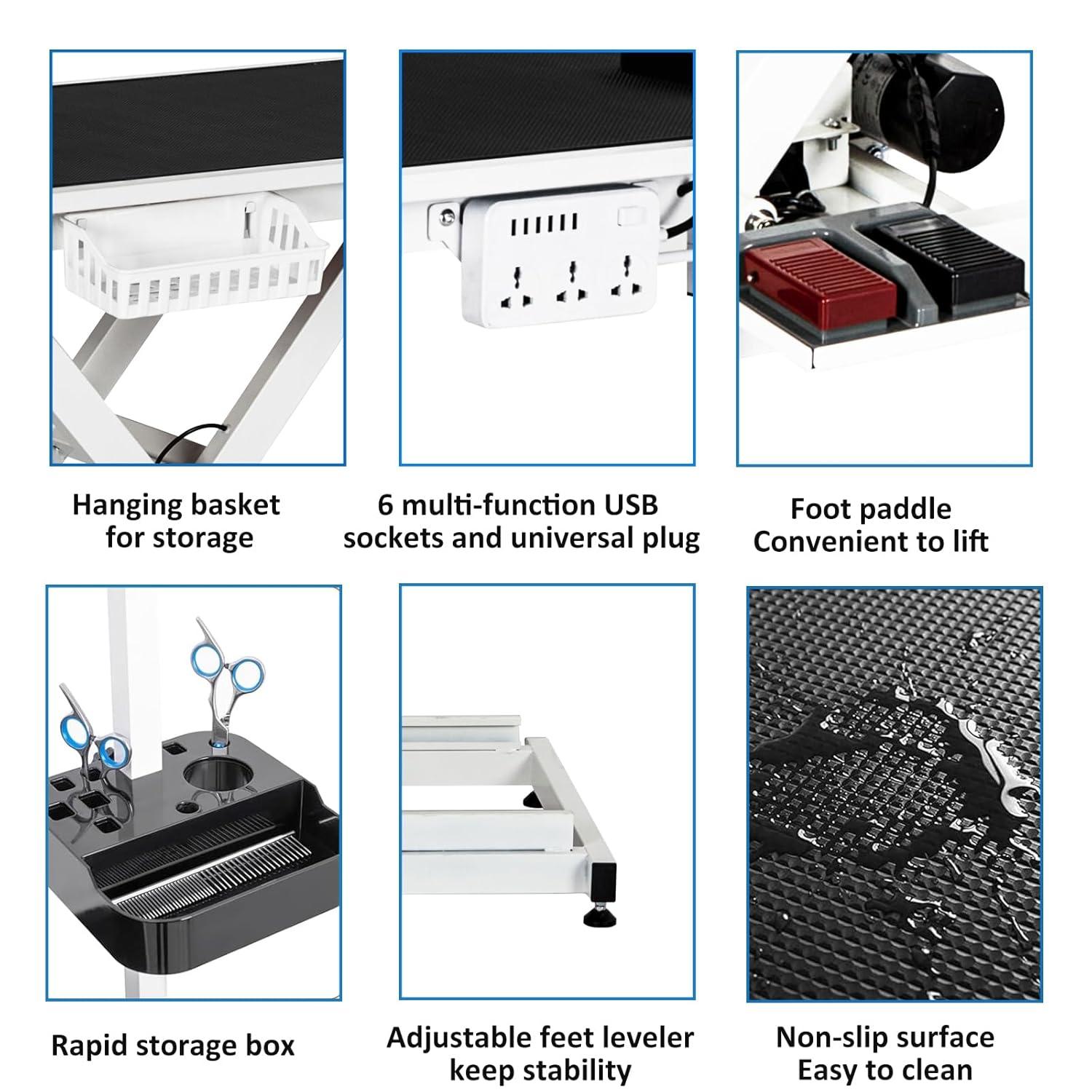 babevy 50'' Electric Dog Grooming Table, Heavy Duty, Height Adjustable Pet Grooming Table | Wayfair
