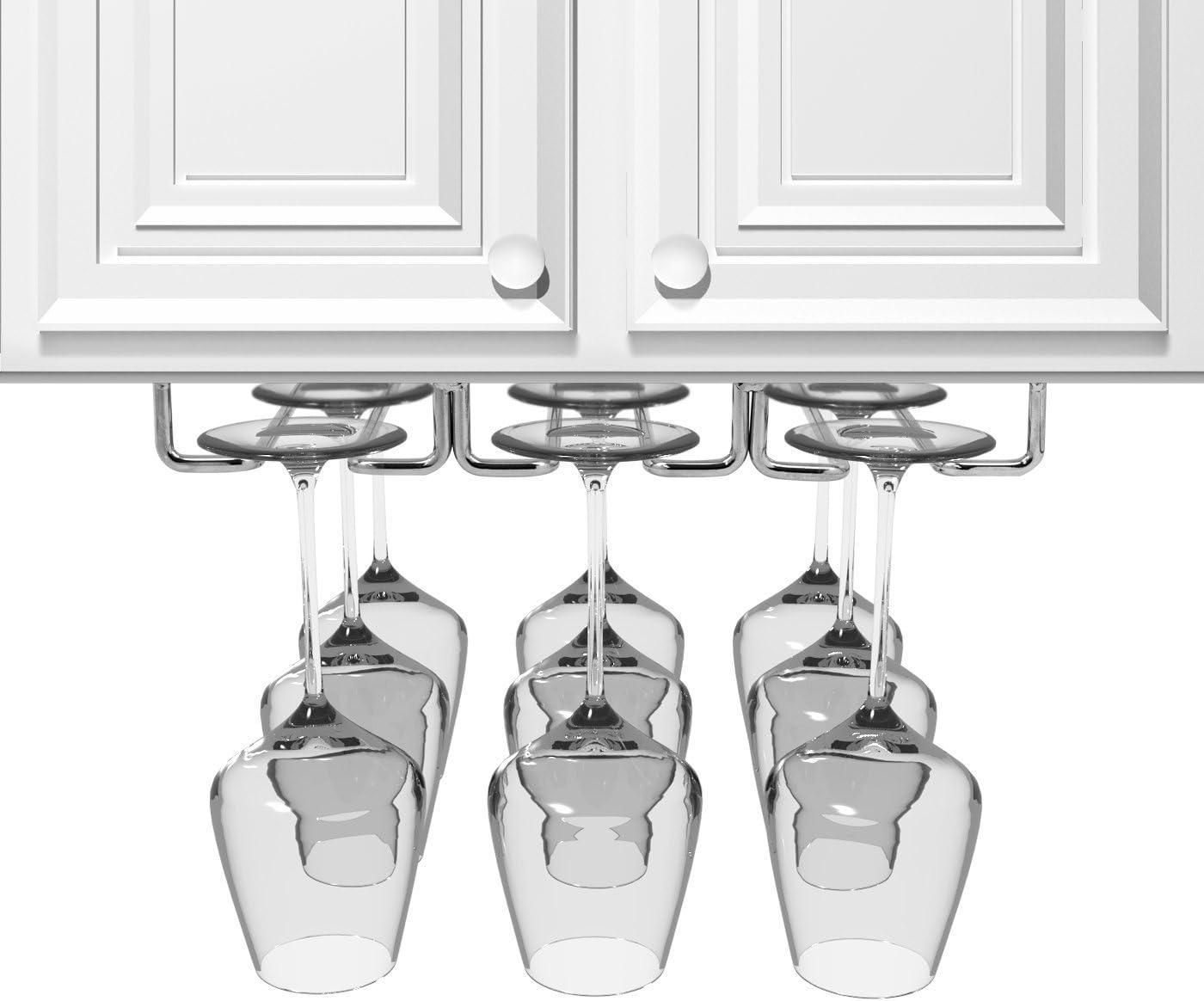 Sorbus Under Cabinet Wine Glass Rack and Stemware Holder