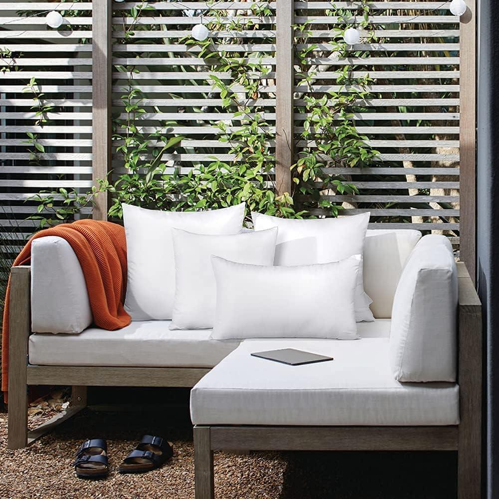 THROW PILLOW, SOFA PILLOW, OUT DOOR PILLOW, COUCH PILLOW, BEDDING PILLOW Inserts (Set of 2, White), 18x18 Inches - Lightweight Fillers for Sofa, Bed, and Home Décor (18x18 Inch (Pack of 2)