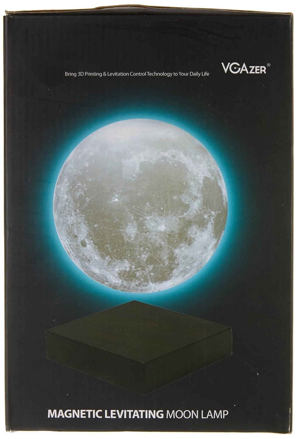 VGAzer Moon Lamp 3D Printing Magnetic Levitating Moon Light Lamps for Home、Office Decor, Creative Gift-6 Inch,Has 16 Colors 20 Modes