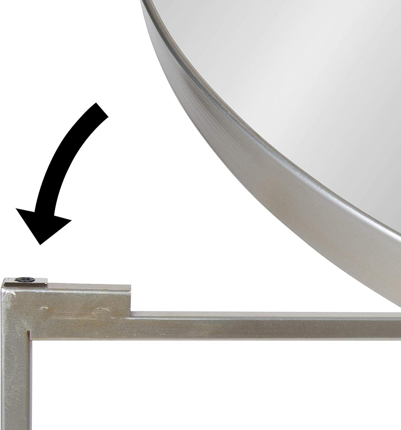 Kate and Laurel Celia Round Metal Side Table, 18.25x18.25x22, Silver