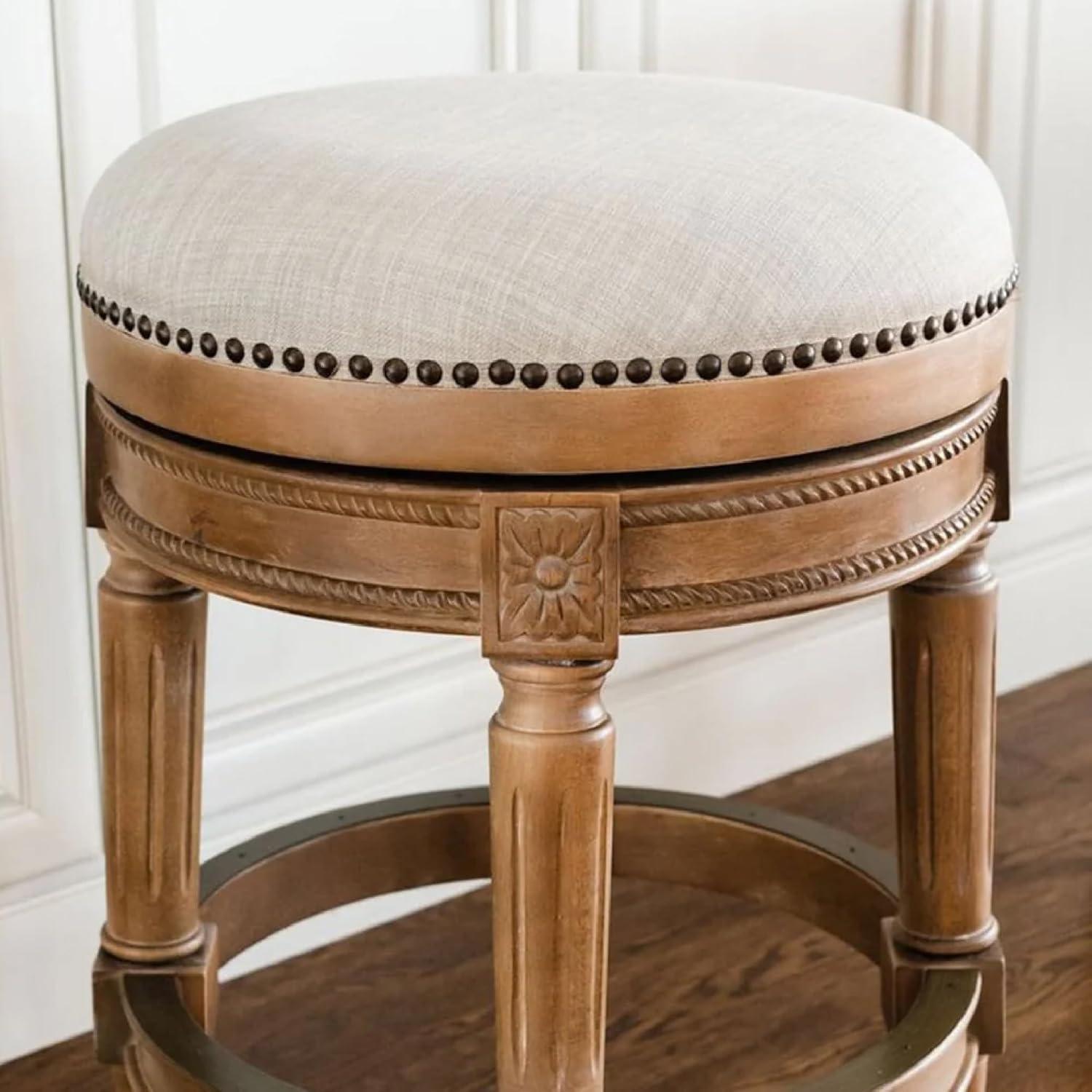 Maven Lane Maven Lane Pullman Backless Stool with Fabric Upholstery