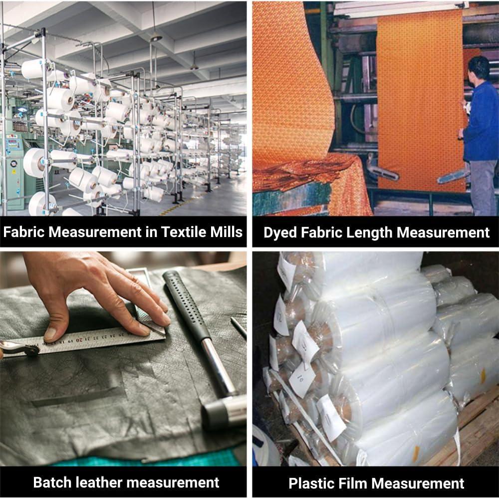 Roller Type Meter Counter, 6 Digits Meters Rolling Mechanical Length Counter for Measuring Textile, Printing, Artificial Leather