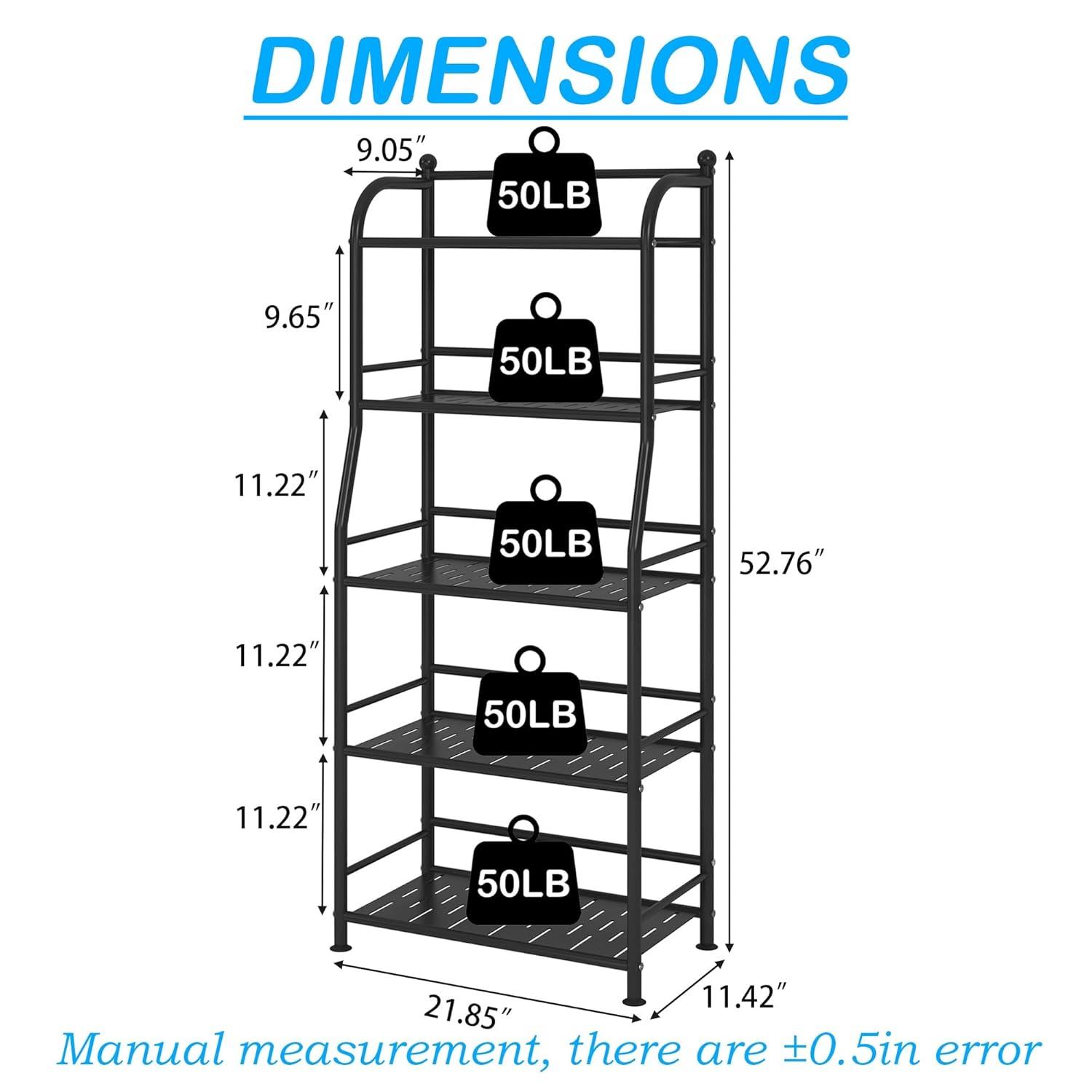 Rebrilliant Metal Shelf Storage Shelves, Living Room Shelves, Corner Kitchen Storage Shelves, Indoor Plant Shelves