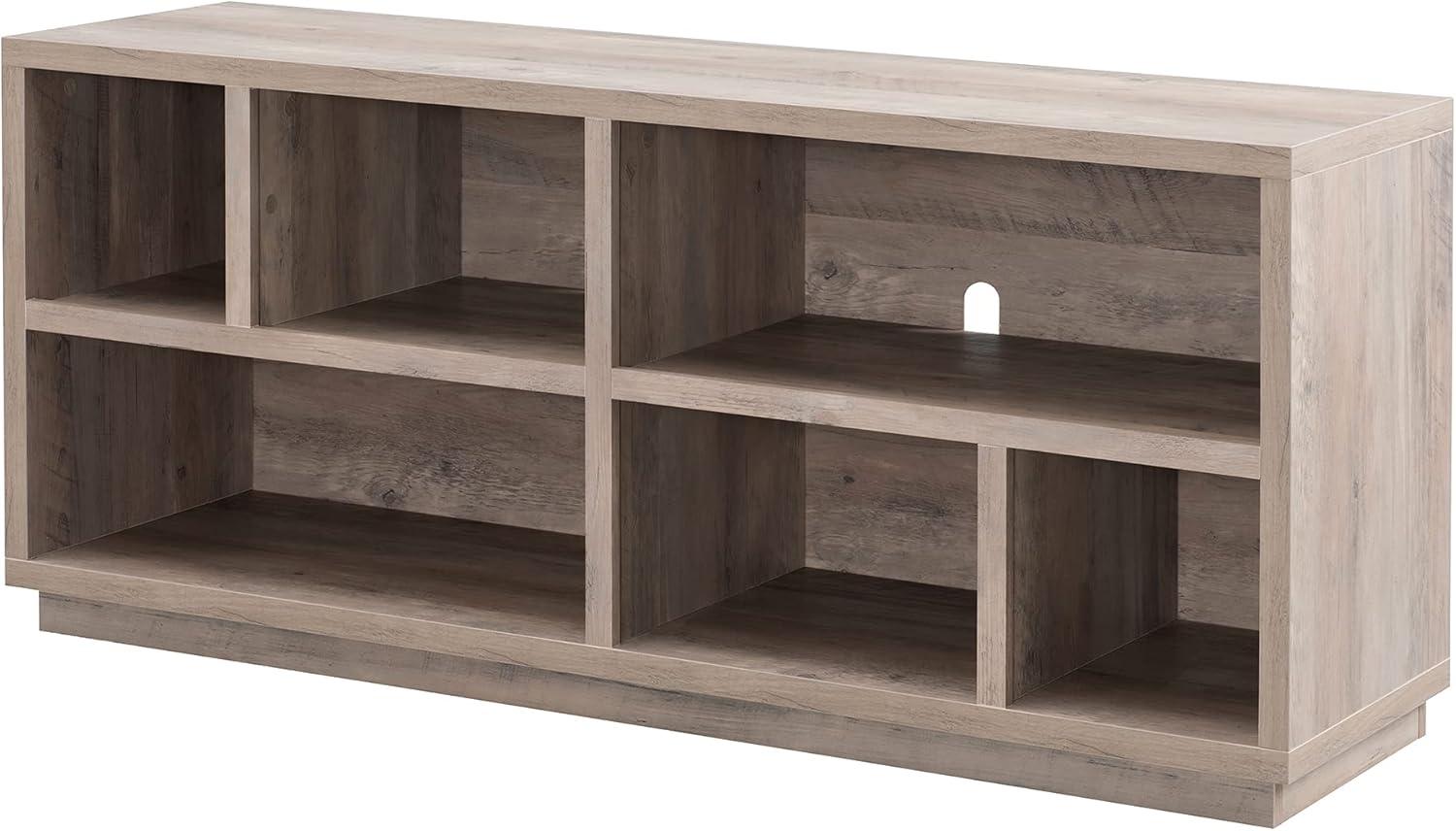 Evelyn&Zoe Bowman Rectangular TV Stand for TV's up to 65", Alder Brown