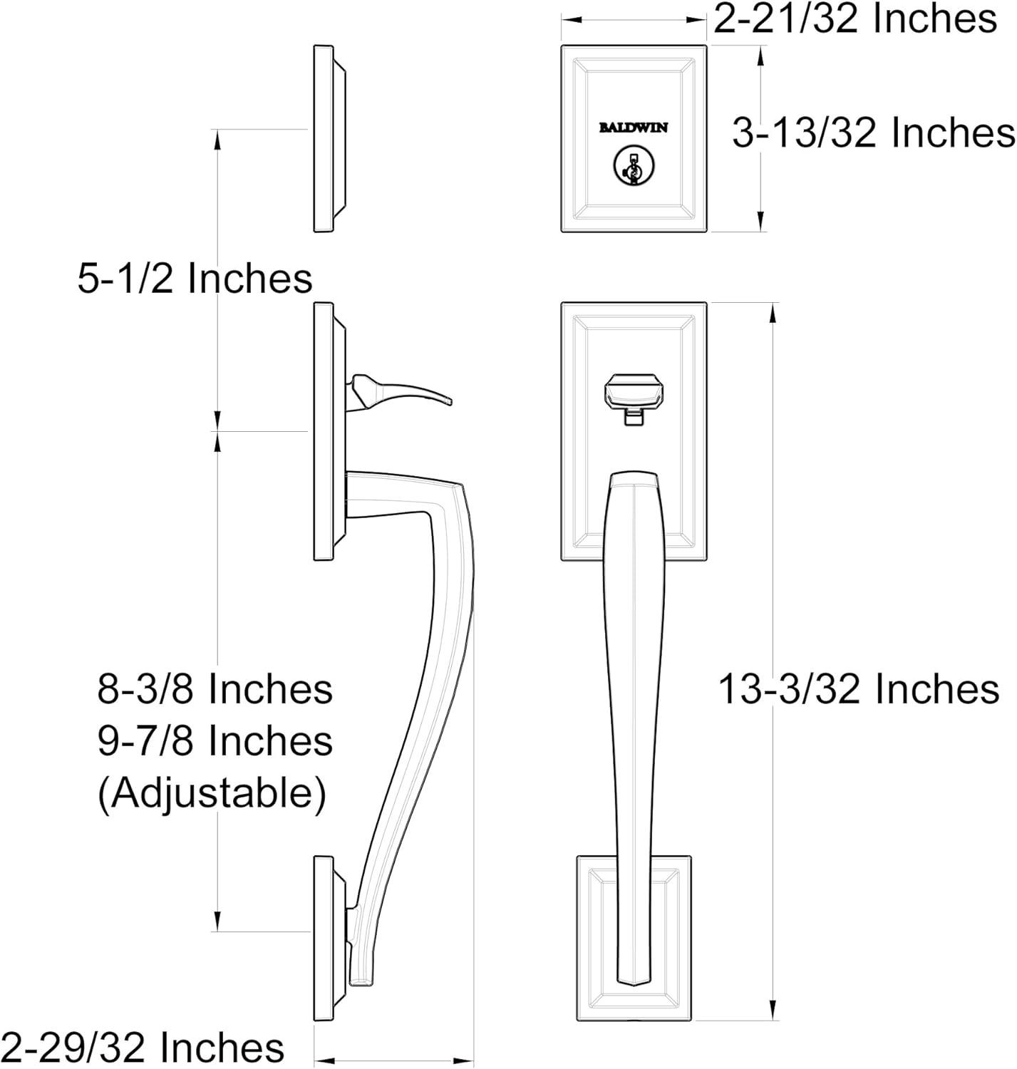 Torrey Pines Satin Nickel Single-Cylinder Deadbolt Handleset