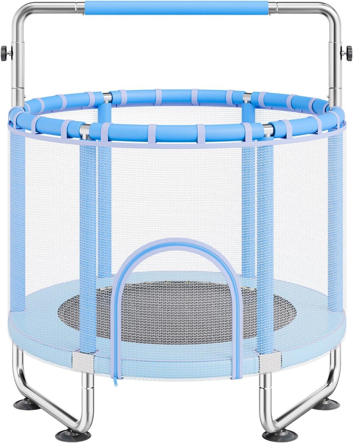 VEVOR 55" Trampoline for Kids Mini Toddler Trampoline with Net Indoor Outdoor