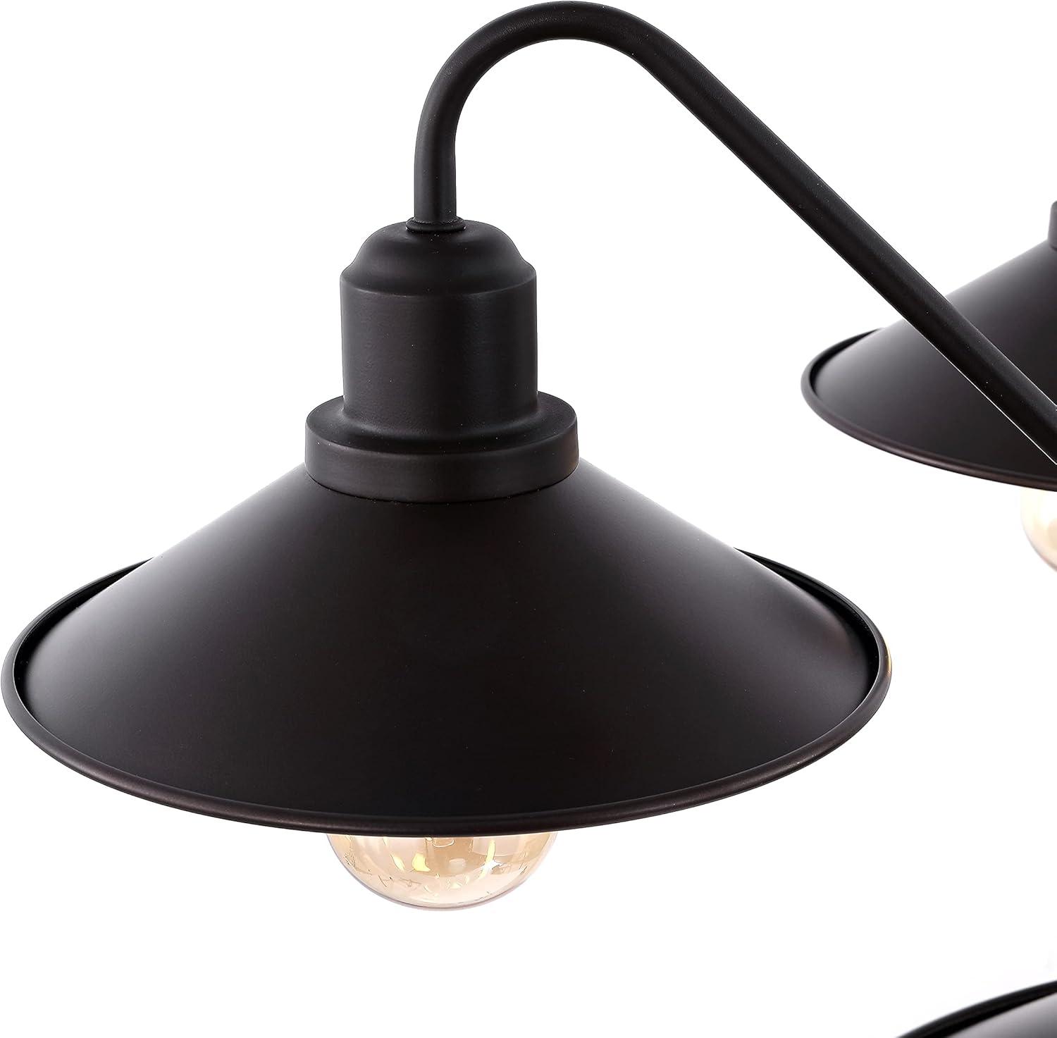 Cole 27" 5-Light Metal Farmhouse Industrial LED Pendant, Oil Rubbed Bronze