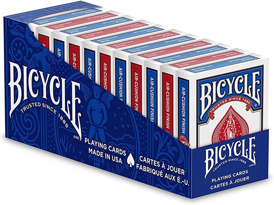 Bicycle Standard Playing Card Decks, Red Blue, 12 Pack