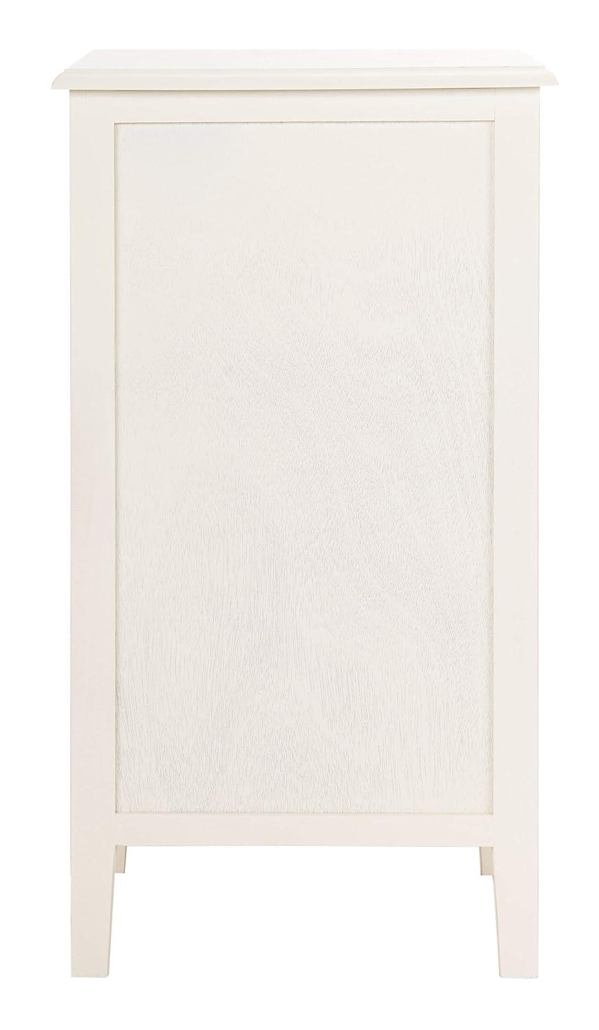 Everly Drawer Side Table - Vintage White - Safavieh.