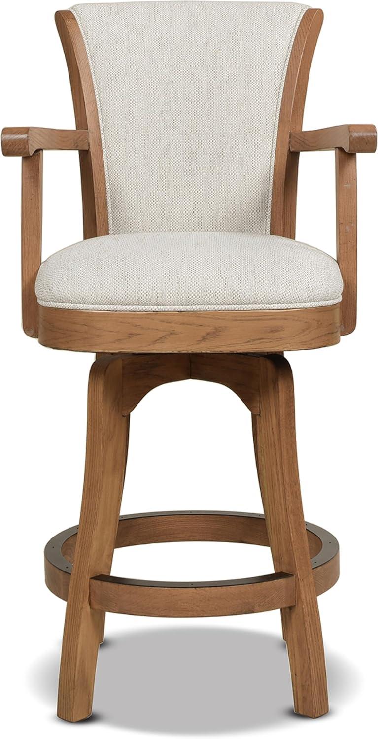 Williams 27 Swivel Counter Height Bar Stool White Pepper