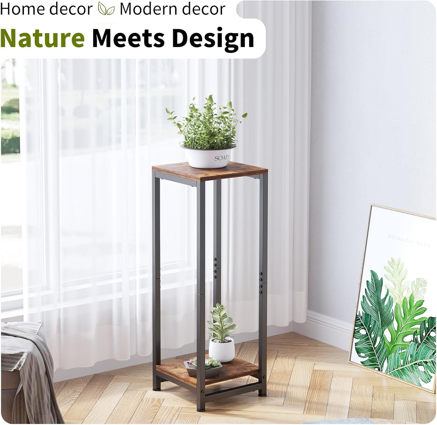 Square 2 Tier Plant Stand Indoor